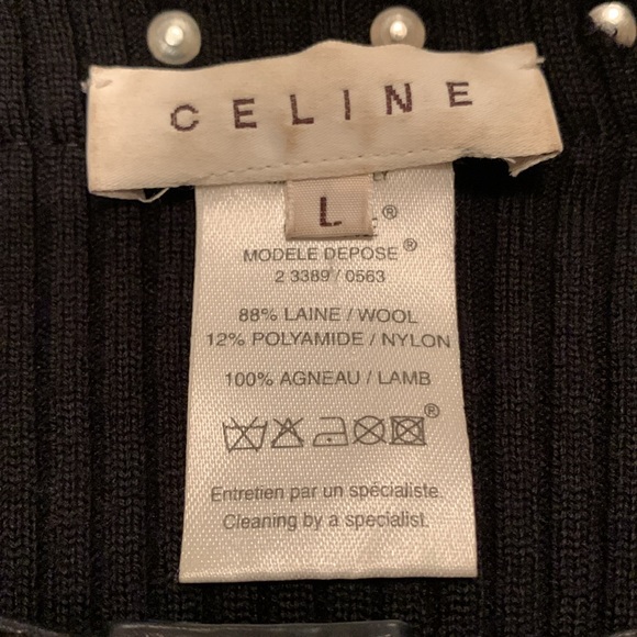 Celine Wool Blend Ribbed Button Up Sweater - Picture 3 of 4